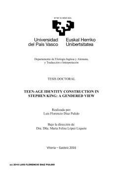 teen-age identity construction in stephen king: a gendered view