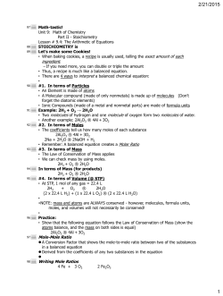 Molar Mass - Hicksville Public Schools
