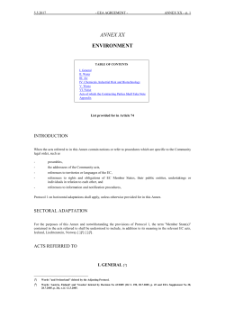 Annex XX - European Free Trade Association