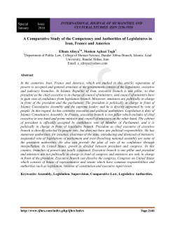 A Comparative Study of the Competency and Authorities of