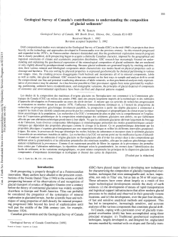 Geological Survey of Canada`s contributions to understanding the