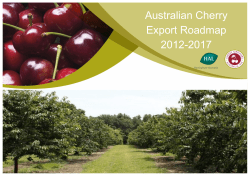 Australian Cherry Export Roadmap 2012-2017