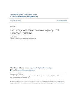 The Limitations of an Economic Agency Cost Theory of Trust Law