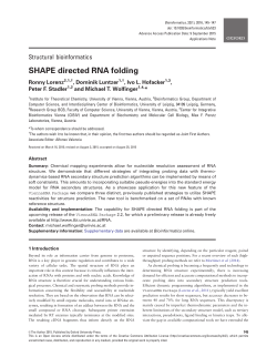 SHAPE directed RNA folding - Oxford Academic