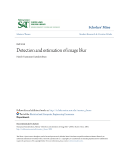 Detection and estimation of image blur