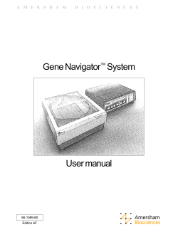 Gene Navigator&trade; System User manual