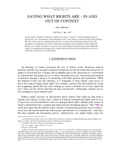 saying what rights are &ndash; in and out of context