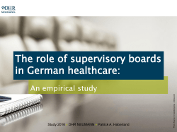 The role of supervisory boards in German