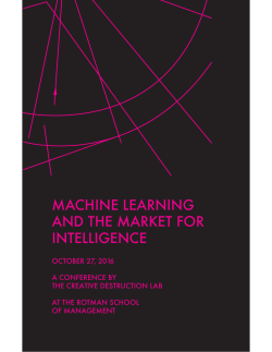 machine learning and the market for intelligence