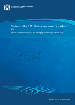 Managing unlicensed groundwater use