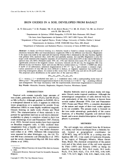 iron oxides in a soil developed from basalt