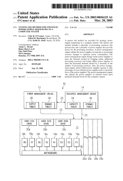 System and method for strategic power supply sequencing in a