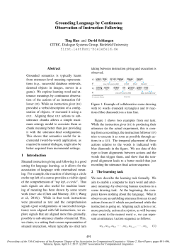 Grounding Language by Continuous Observation of Instruction