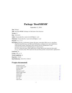 Package `BootMRMR`