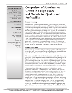 Greenbook 2013 Article - Comparison of Strawberries Grown in a