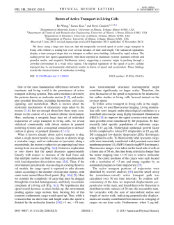 Bursts of Active Transport in Living Cells