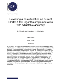 Revisiting a basic function on current CPUs: A fast logarithm