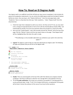 Read an IS Degree Audit - Interdisciplinary Studies