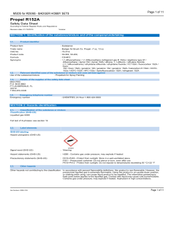 MSDS for #25065 - BADGER HOBBY SETS