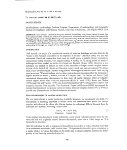 DATING MORTAR IN IRELAND characteristic styling elements, were