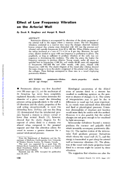 Effect of Low Frequency Vibration on the Arterial Wall