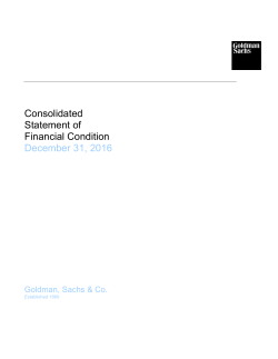 Consolidated Statement of Financial Condition December 31, 2016