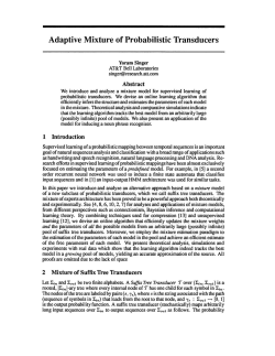 Adaptive Mixture of Probabilistic Transducers