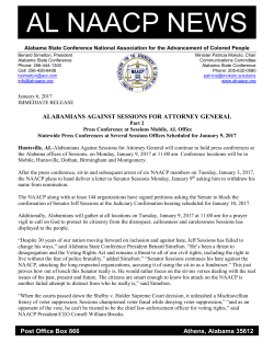 Alabamians Against Sessions for Attorney