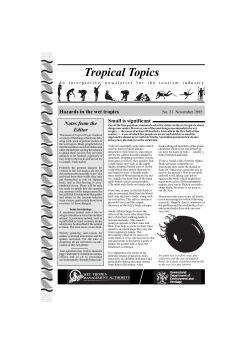 31 Hazards in the Wet Tropics - Wet Tropics Management Authority