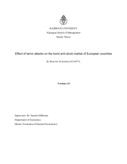 Effect of terror attacks on the bond and stock market of European