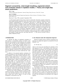 Segment connectivity, chain-length breathing, segmental stretch