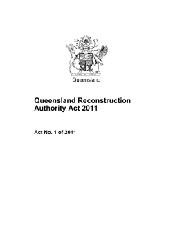 Queensland Reconstruction Authority Act 2011