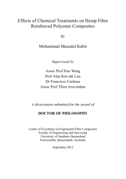 Effects of Chemical Treatments on Hemp Fibre Reinforced Polyester