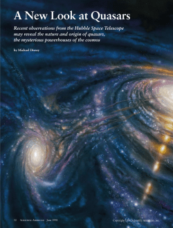 A New Look at Quasars - Tufts Institute of Cosmology