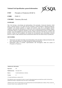 National Unit Specification