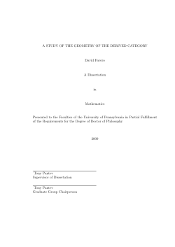 A study of the geometry of the derived category