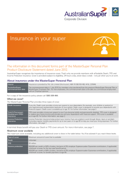 Insurance in your super