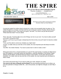 the spire - New Haven United Methodist Church