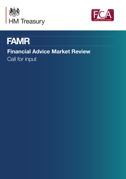 Financial Advice Market Review (FAMR) Call for input