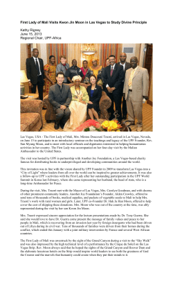 First Lady of Mali Visits Kwon Jin Moon in Las Vegas