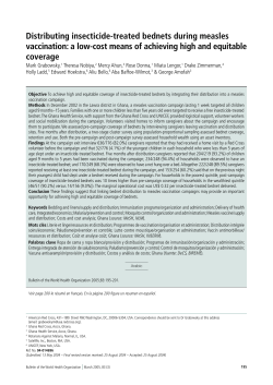 Distributing insecticide-treated bednets during measles vaccination