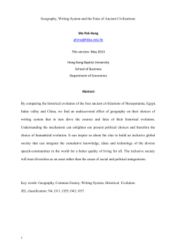 Geography, Writing System and the Course of History