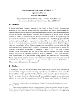 Sentence coram Perathoner, 17 March 19131 1 &ndash; The Facts 2 &ndash; The