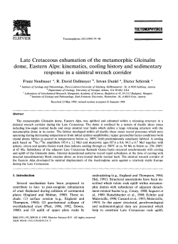 Late Cretaceous exhumation of the metamorphic Gleinalm dome