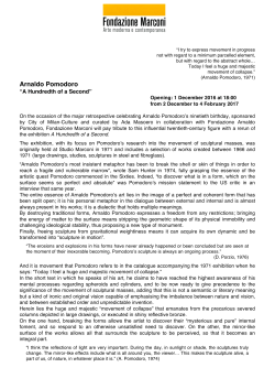 CS engl - Fondazione Arnaldo Pomodoro