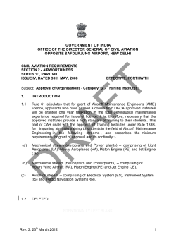 Part VIII - Approval of Organisations - Category