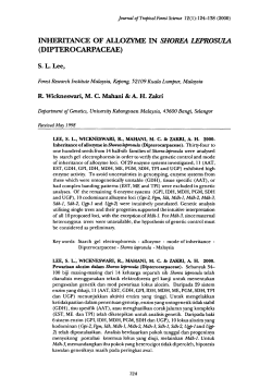 inheritance of allozyme in shorea leprosula
