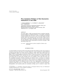 Pre-recession pattern of six economic indicators in the USA