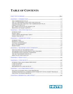 comprehensive plan for - St. Joseph County, IN