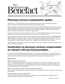 Benefact number 388 - Alberta Pharmacists` Association